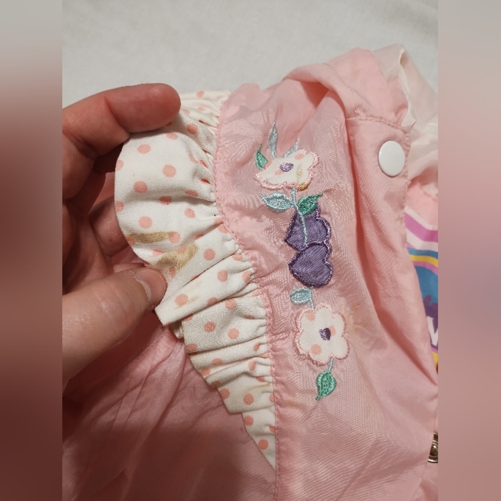 Pink Kids Jacket with Ruffle Details - Picture 8 of 10